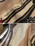 Momentlover Vintage Ramie Cotton Leopard Printed Scarf