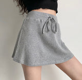 themeisles - Waffle Drawstring Skirt