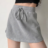 themeisles - Waffle Drawstring Skirt