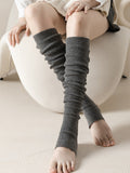 momentlover Wool Solid Color Leg Warmers Accessories