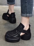 Momentlover Closed-Toe Sandals Platform Shoes