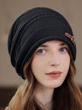 Momentlover Keep Warm Buckle Knitted Hats