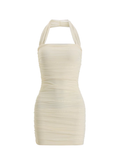 vmtvr- women's mesh halter neck dress GEU459