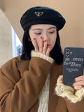 Momentlover 3 Colors Vintage Solid Color Woolen Beret Hat