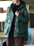 Momentlover Original Solid Hooded Cotton-Padded Coat