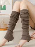 momentlover Casual Keep Warm Solid Color Leg Warmers Accessories
