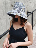 Momentlover Original Solid&Printing Reversible Foldable Sun-Protection Bucket Hat