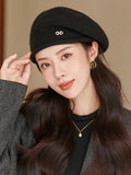 Momentlover Pleated Knitted Hats Beret Hat