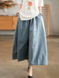Momentlover Artistic Retro Loose Wide Legs Elasticity Jean Pants