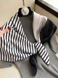 Momentlover Vintage Striped Polka-Dot Shawl&Scarf
