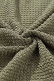 Momentlover Waffle-Knit Button Up Drawstring Hoodie
