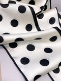 Momentlover Vintage Polka-Dot Printed Hair Band& Silk Scarf