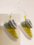 Momentlover Casual Non-Slip Keep Warm Water Velvet Proof Contrast Color Booties