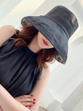 Momentlover Original Solid&Printing Reversible Foldable Sun-Protection Bucket Hat