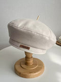 Momentlover Casual Keep Warm Solid Color Beret Hat
