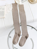 momentlover Casual Skinny Solid Color Stockings Accessories