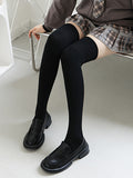 momentlover Casual Skinny Solid Color Stockings Accessories