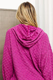 Momentlover BiBi Brushed Checker Drawstring Long Sleeve Hoodie