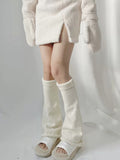 momentlover Leisure Fashion Knitting Solid Color Flared Leg Warmers Accessories