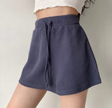 themeisles - Waffle Drawstring Skirt