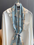 Momentlover Vintage Silk Imitation Printed Scarf