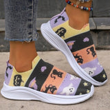 themeisles - Purple Casual Sportswear Daily Patchwork Printing Round Comfortable Out Door Shoes