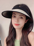 Momentlover Simple Sun Protection Straw Sun Hat