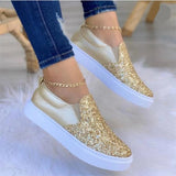 themeisles - Black Casual Patchwork Round Comfortable Flats Shoes
