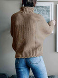 Momentlover Turtleneck Dropped Shoulder Sweater