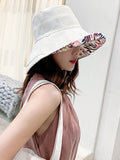Momentlover Original Solid&Printing Reversible Foldable Sun-Protection Bucket Hat