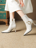 Momentlover Split-Joint Pointed-Toe Pumps Boots