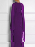 Momentlover Loose Solid Color Round-Neck Maxi Dresses