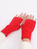 momentlover Simple 9 Colors Jacquard Knitting Gloves