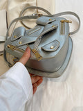 Momentlover Zipper Split-Joint Heart Shape Handbags Crossbody Bags Bags