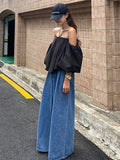 Momentlover Urban Blue Wide Leg Jean Pants