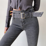themeisles - Hot Girl Denim Flare Jeans