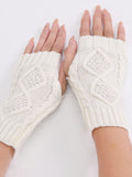momentlover Simple 9 Colors Jacquard Knitting Gloves
