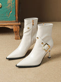 Momentlover Split-Joint Pointed-Toe Pumps Boots