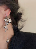 Momentlover Tasseled Geometric Drop Earrings