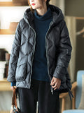 Momentlover Original Solid Hooded Cotton-Padded Coat