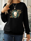 Momentlover Graphic Round Neck Dropped Shoulder Sweatshirt