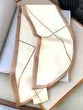 Momentlover Original Striped Print Hair Band&Silk Scarf