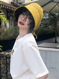 Momentlover Going Out Solid Color Sun Protection Fisherman Hat