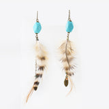 Long feather earrings