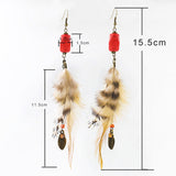 Long feather earrings