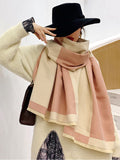 Momentlover Original Warm Letter Print Shawl&Scarf
