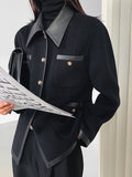 Momentlover Urban Loose Split-Joint Lapel Collar Jackets