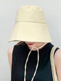Momentlover Going Out Solid Color Sun Protection Fisherman Hat