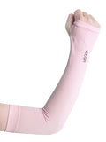 momentlover Ice Silk Sun Protection Solid Color Sleevelet