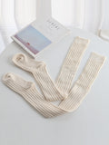 momentlover Casual Solid Color Stockings Accessories